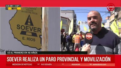 Soever realiza un paro provincial y movilizaci&oacute;n